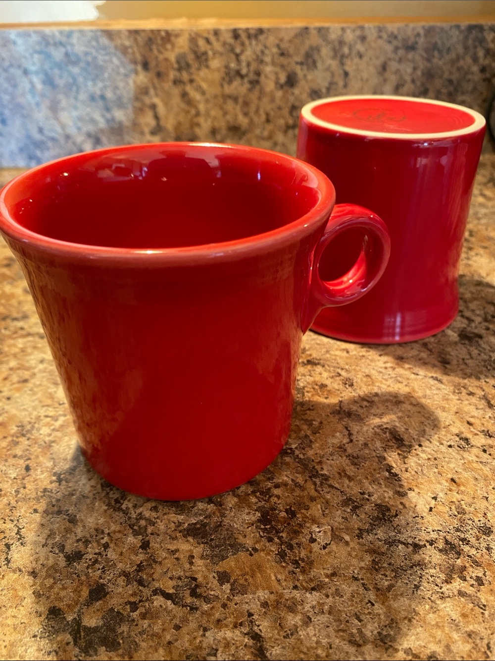 Vintage fiesta ware Homer Laughlin “Scarlet Red” glaze circa 2004 set of 2